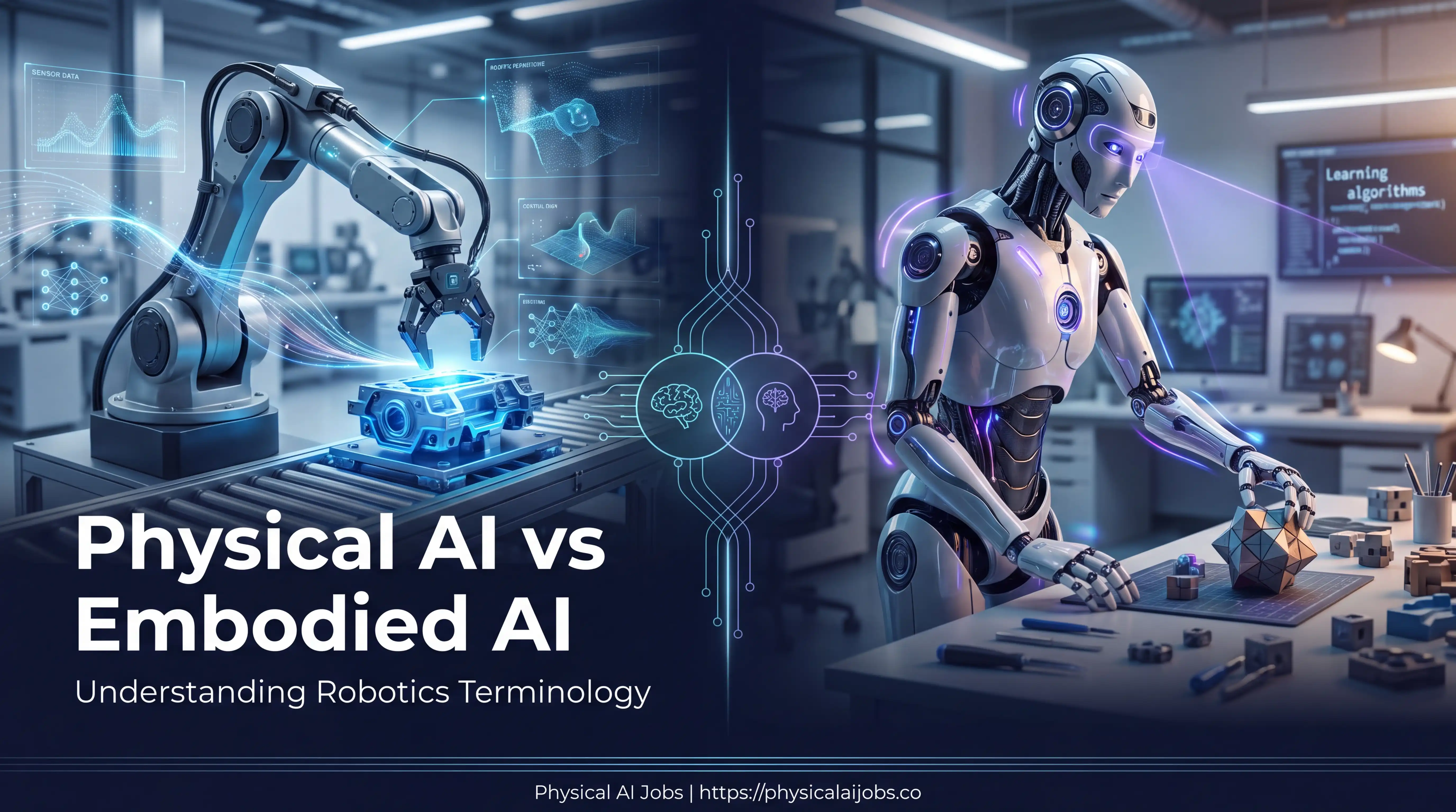 What is the difference between Physical AI and Embodied AI in robotics?